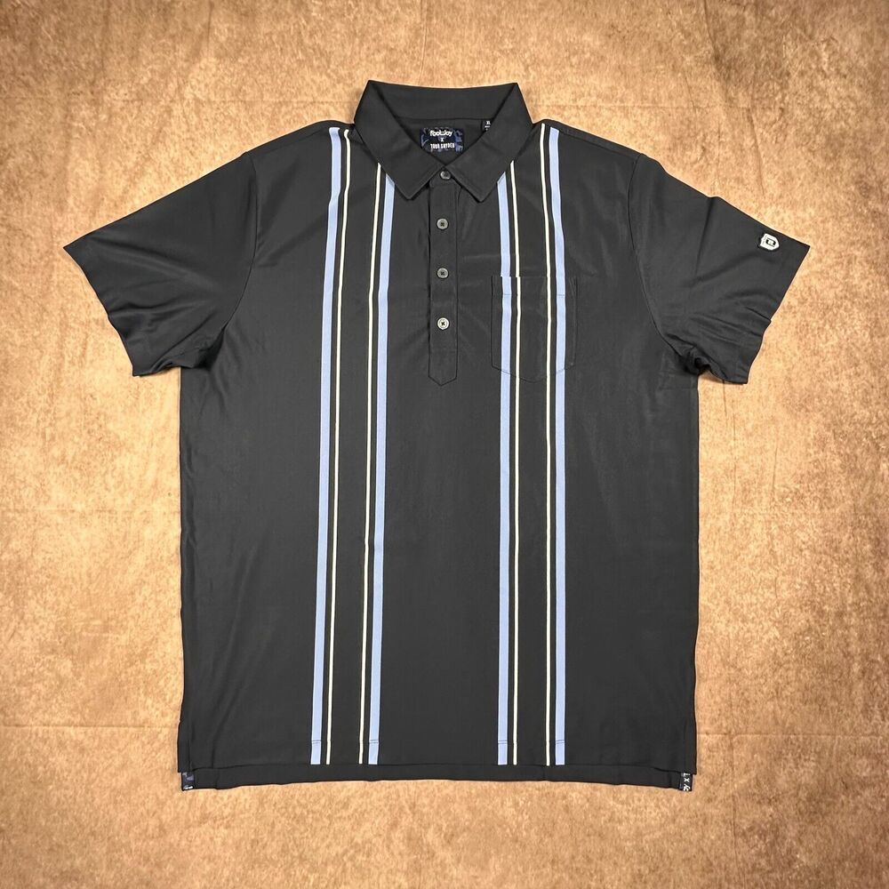 Footjoy x Todd Snyder Shirt Mens XL Blue 4 Button Polo Golf Casual Comfort